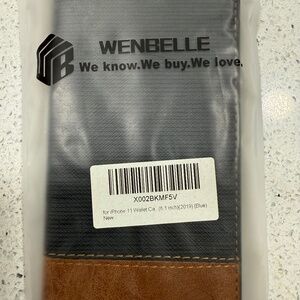 Brand New WenBelle Wallet Case for iPhone 11, 6.1in - grey / brown
